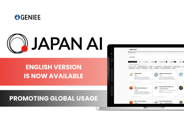 GENIEE releases English version of JAPAN AI to enable customers globally