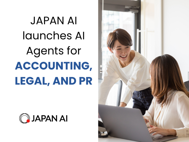 JAPAN AI (By GENIEE) launches three AI agents for Accounting, Legal, and Public Relations
