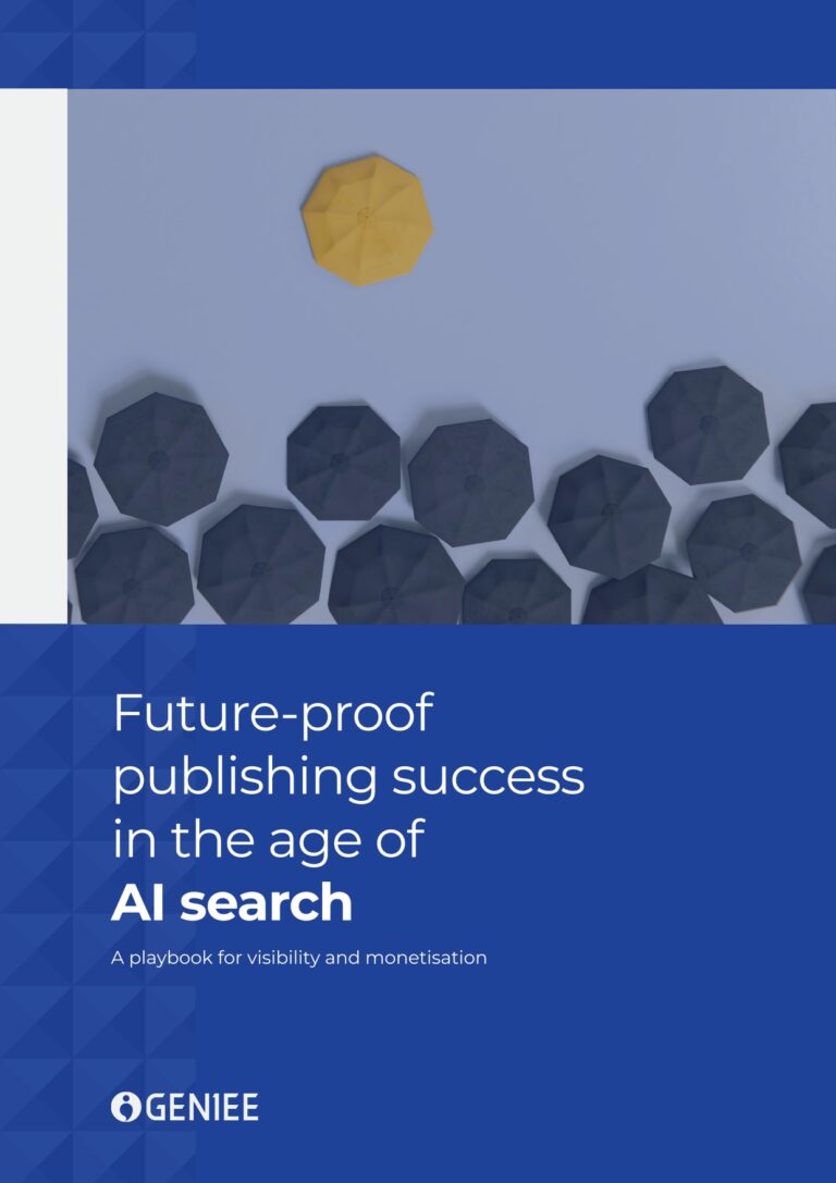AI's impacts on publisher monetization guidebook - Front cover