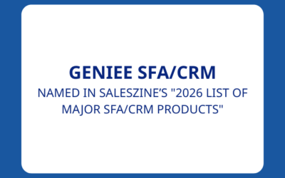 GENIEE SFA/CRM named in SalesZine’s 2026 List of Major SFA/CRM Products