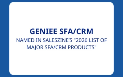 GENIEE SFA/CRM named in SalesZine’s 2026 List of Major SFA/CRM Products