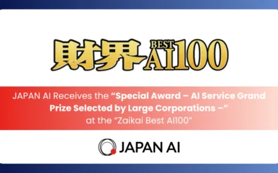 JAPAN AI recognized for outstanding AI products for various business uses